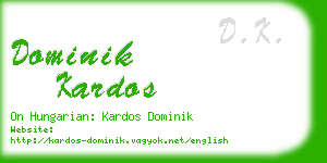 dominik kardos business card